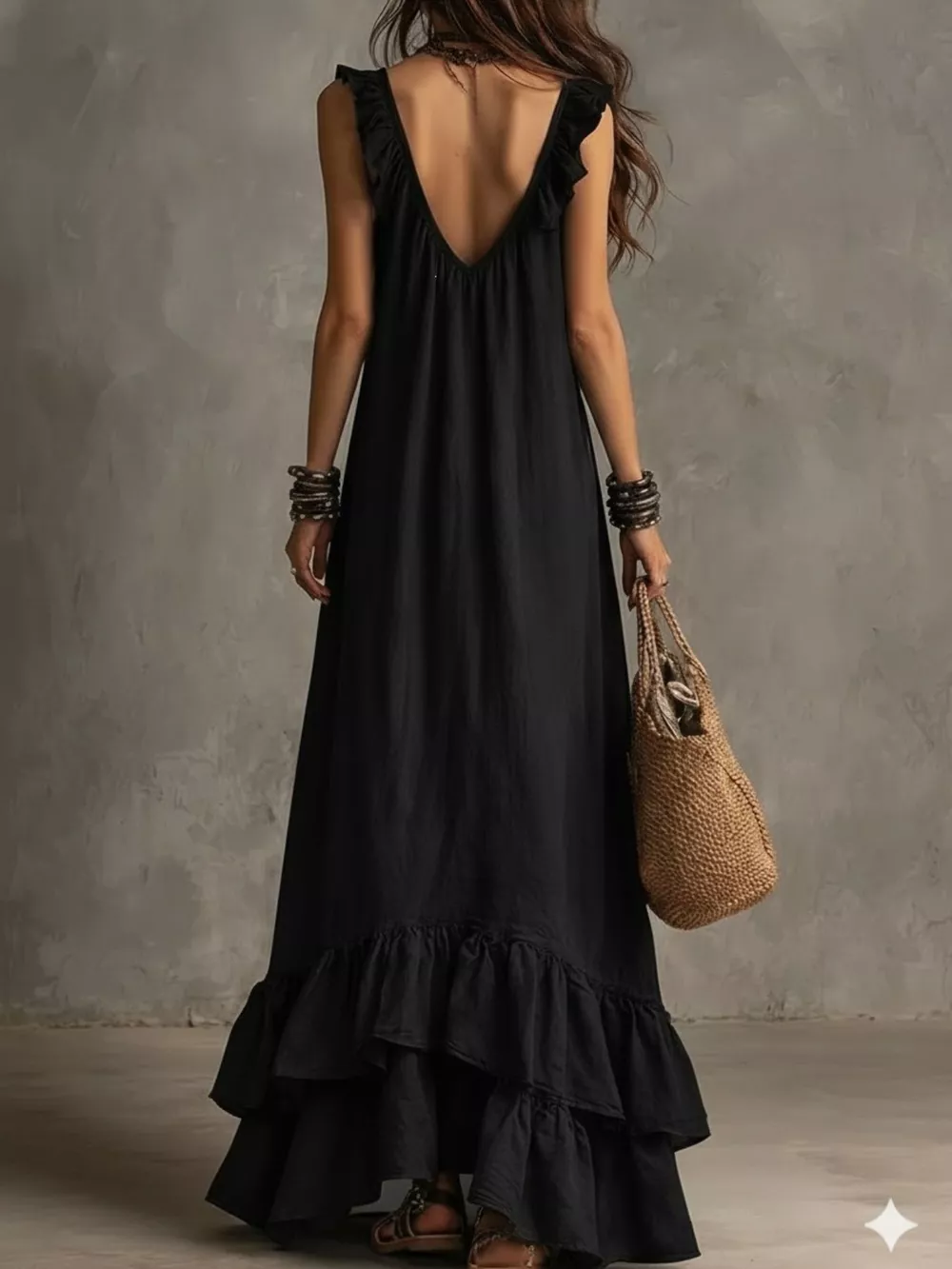 Ruffled Sleeveless Maxi Dress, image 8