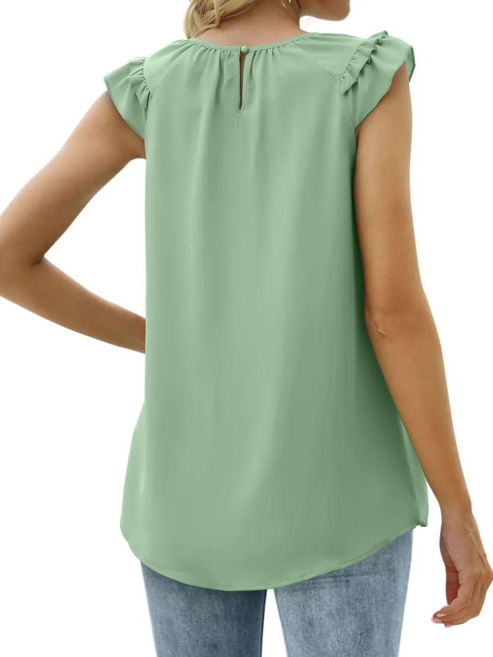Ruffle Round Neck Blouse, image 12