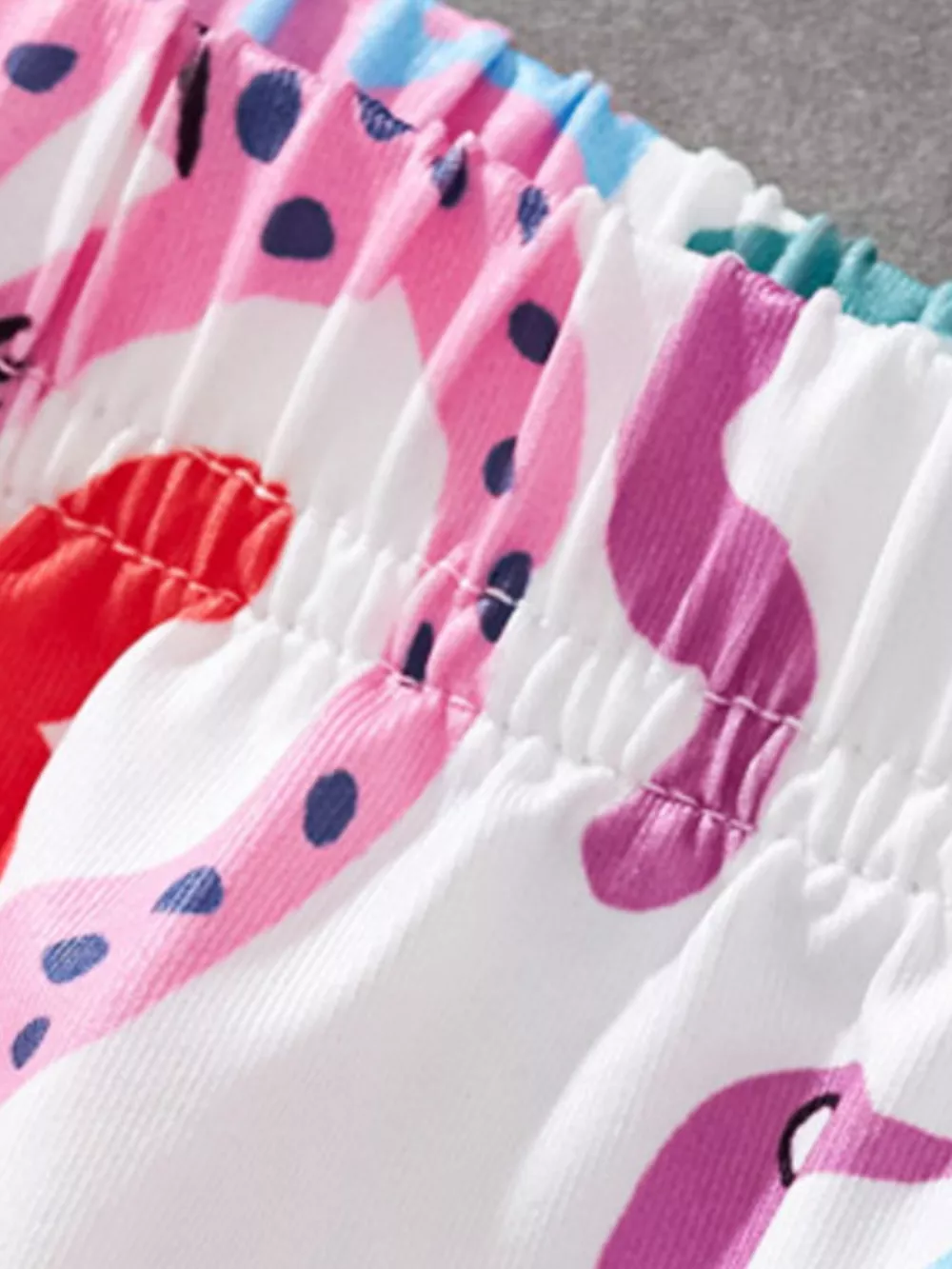 Children's Animal Print Short Sleeve Tee and Shorts Set, image 3