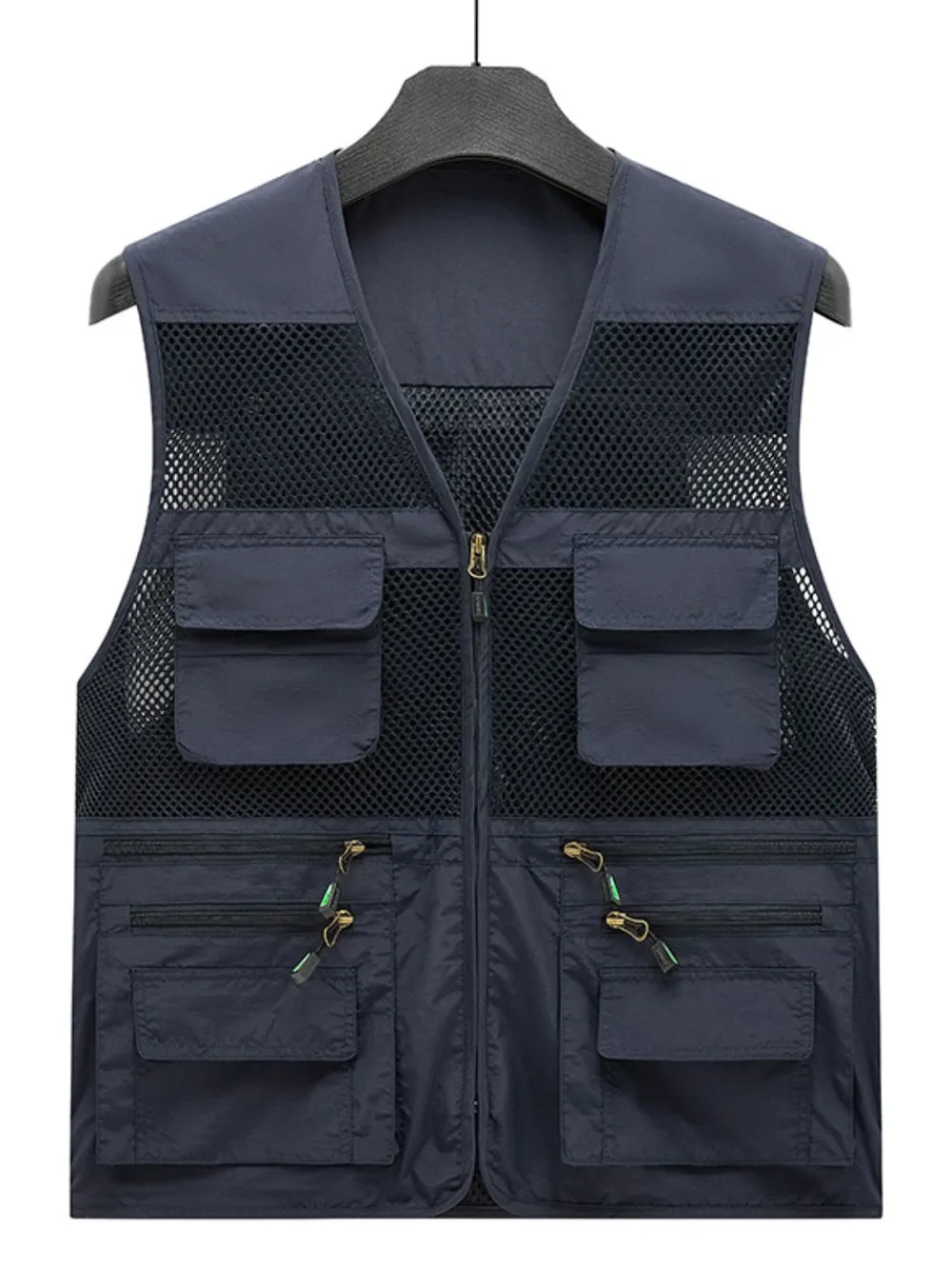 Men's Plus Size Zip Up Mesh Vest, image 9