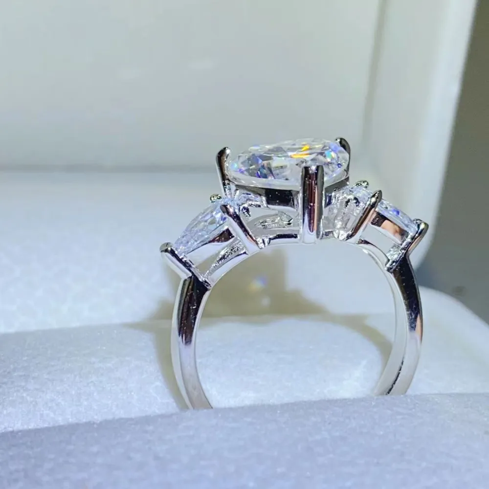 3 Carat Moissanite 925 Sterling Silver Ring, image 4