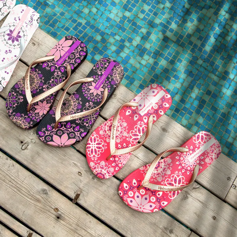 Printed Summer Toe Post Slippers, image 2