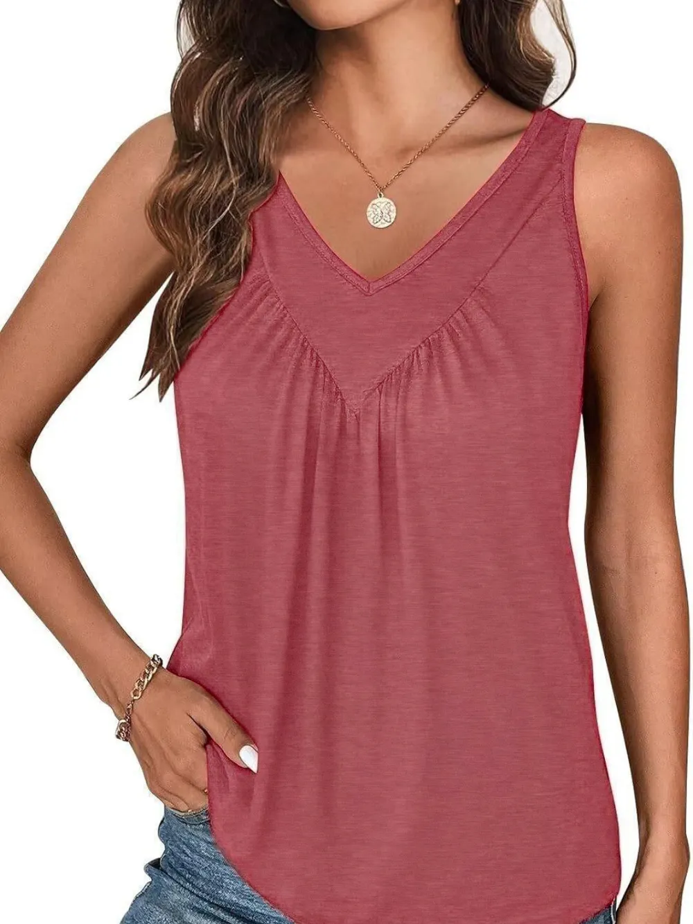Ruched V-Neck Tank, image 13