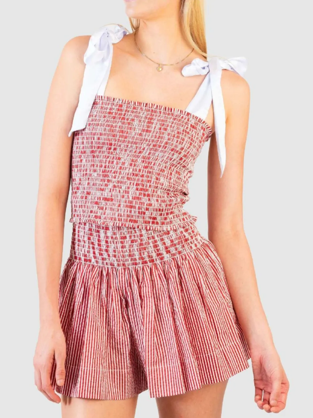 Smocked Tie Shoulder Cami and Shorts Set, image 12