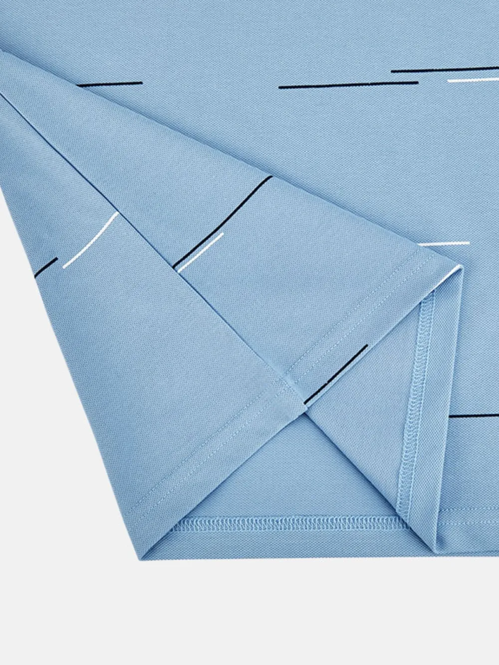 Men's Short Sleeve Collared Neck Striped Polo, image 5