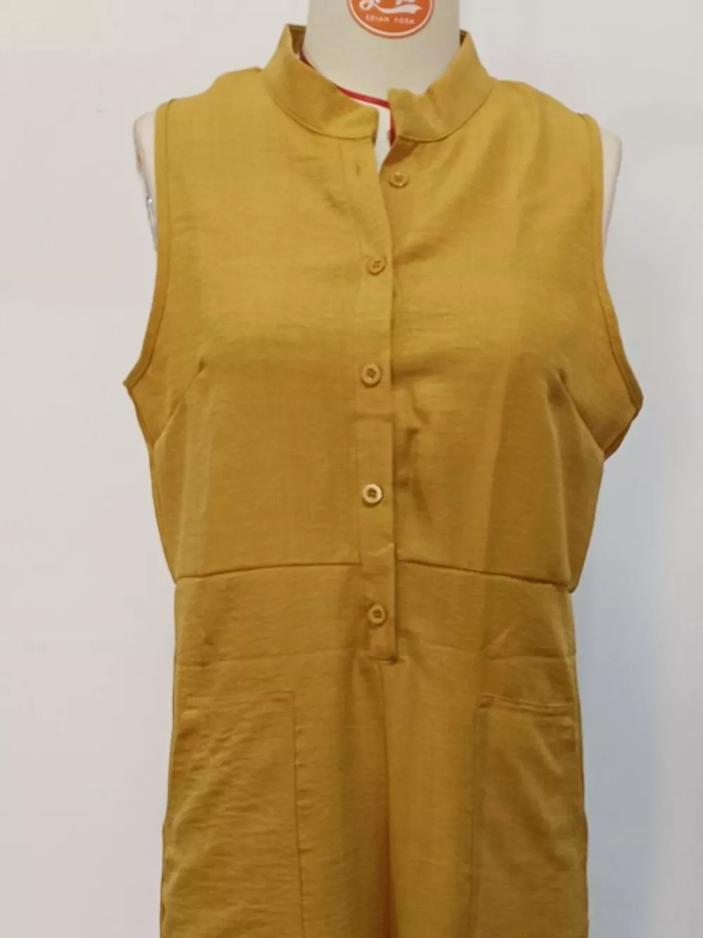 Full Size Button Front Sleeveless Jumpsuit Plus Size, image 15