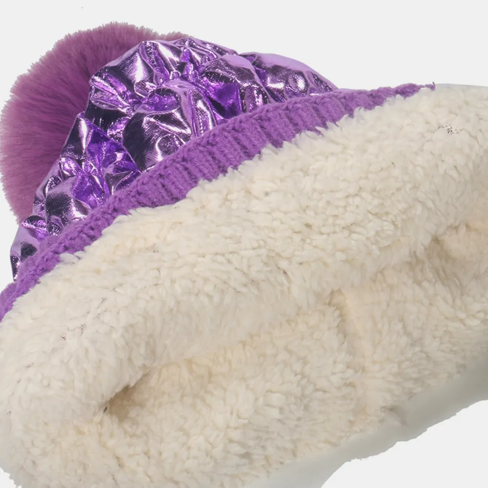 Thermal Knit Hat with Pompom, image 10