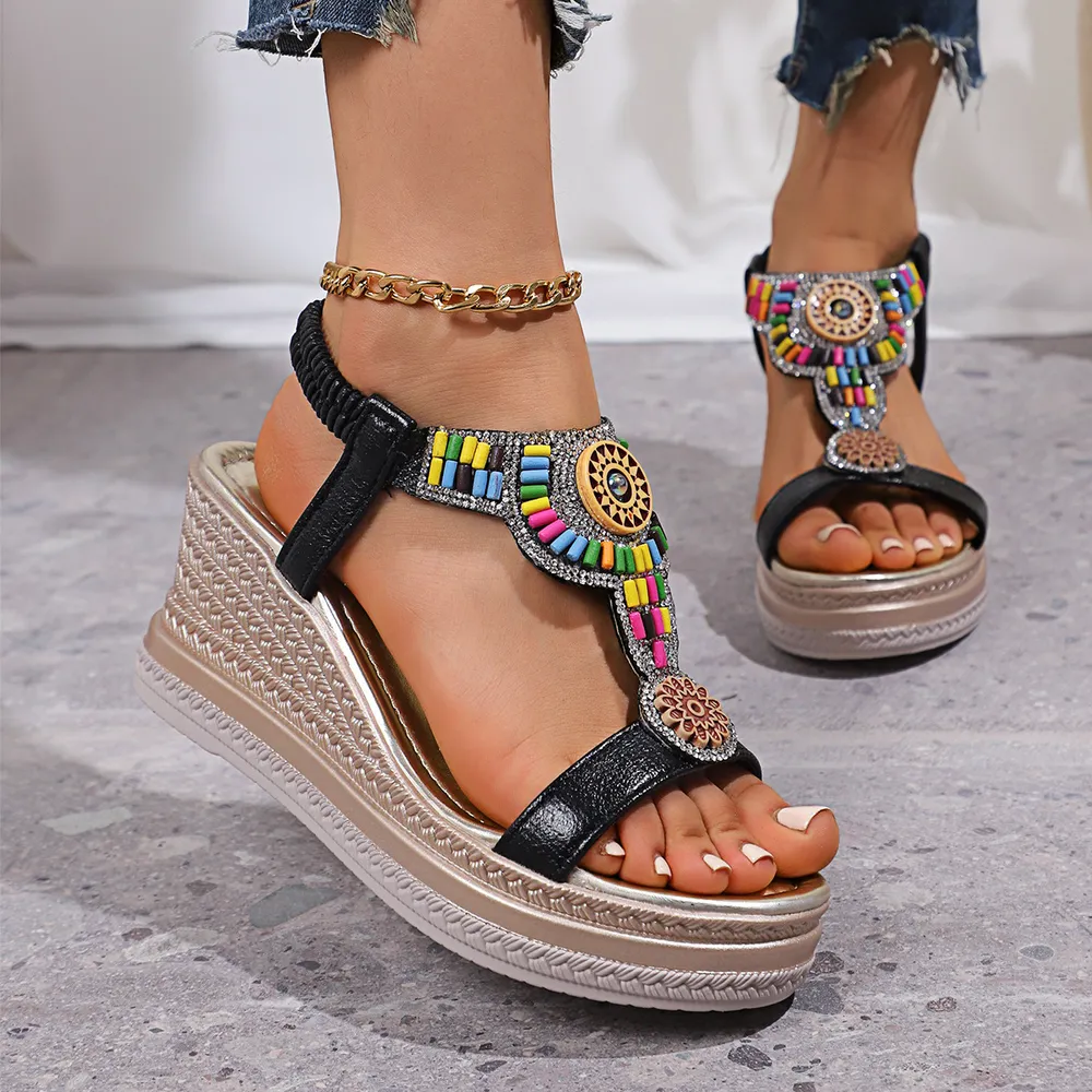 Open Toe Wedge Sandals, image 2