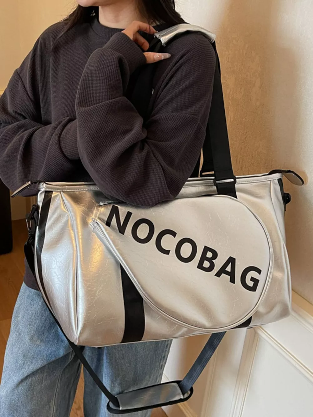 Sports Leather Duffle Bag, image 5