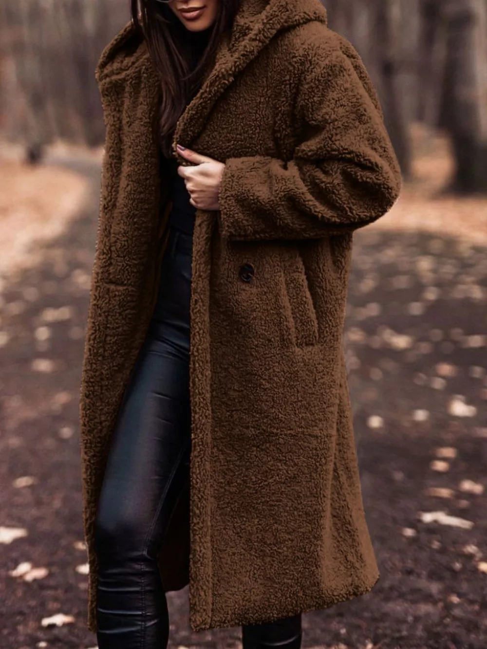 Teddy Bear Hooded Longline Outerwear, image 2