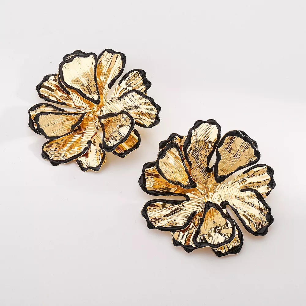 18K Gold-Plated Flower Stud Earrings, image 7