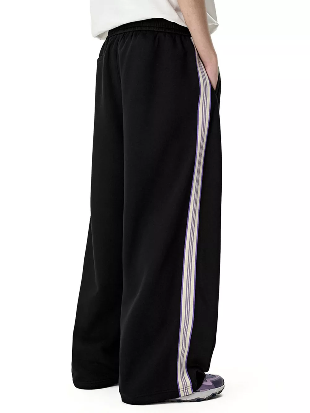 Men's Side Striped Wide Leg Pants, image 12