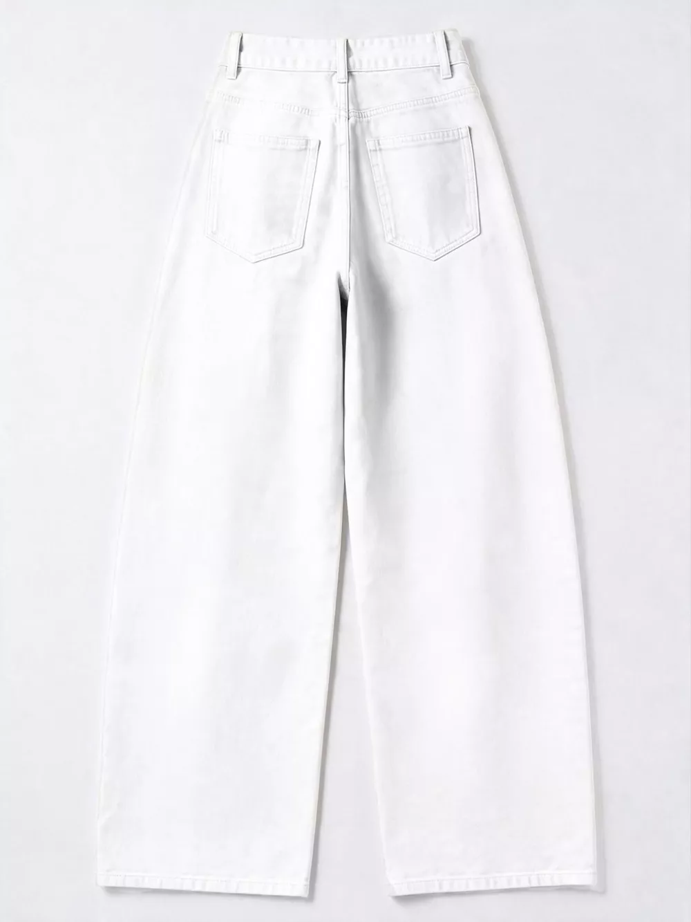 Decorative Button Wide Leg Jeans, image 18