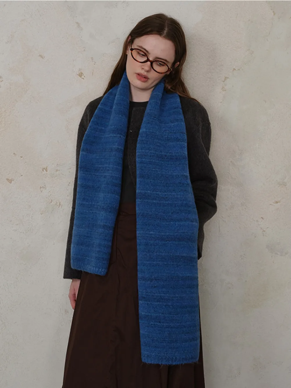 Striped Detail Knit Scarf, image 14