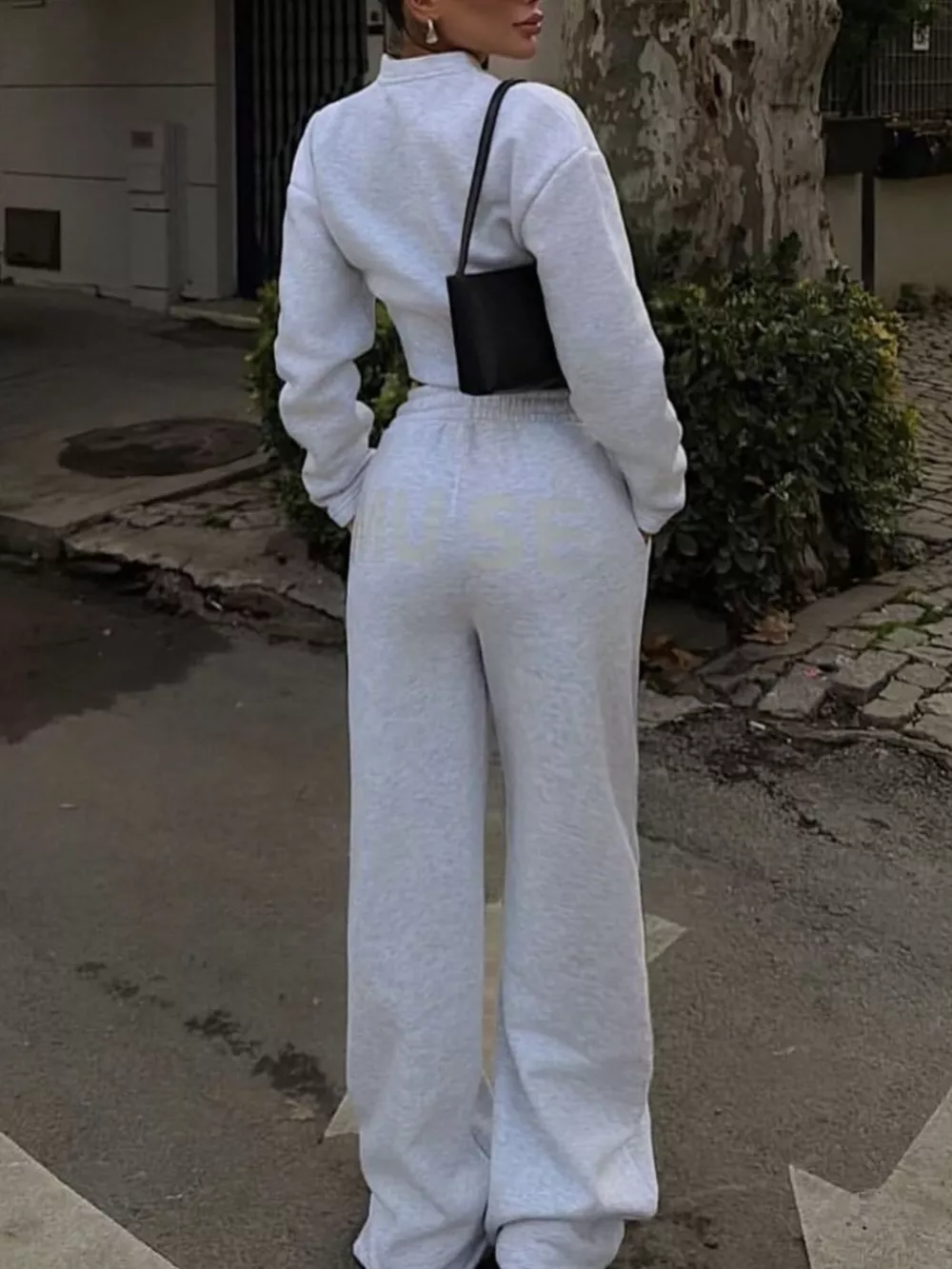 Zip-Up Crop Jacket and Wide-Leg Pants Set, image 21
