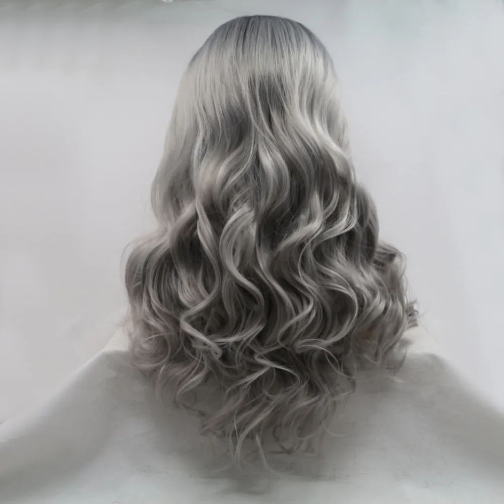 13*3" Lace Front Wigs Synthetic Long Wavy 24" 130% Density, image 2