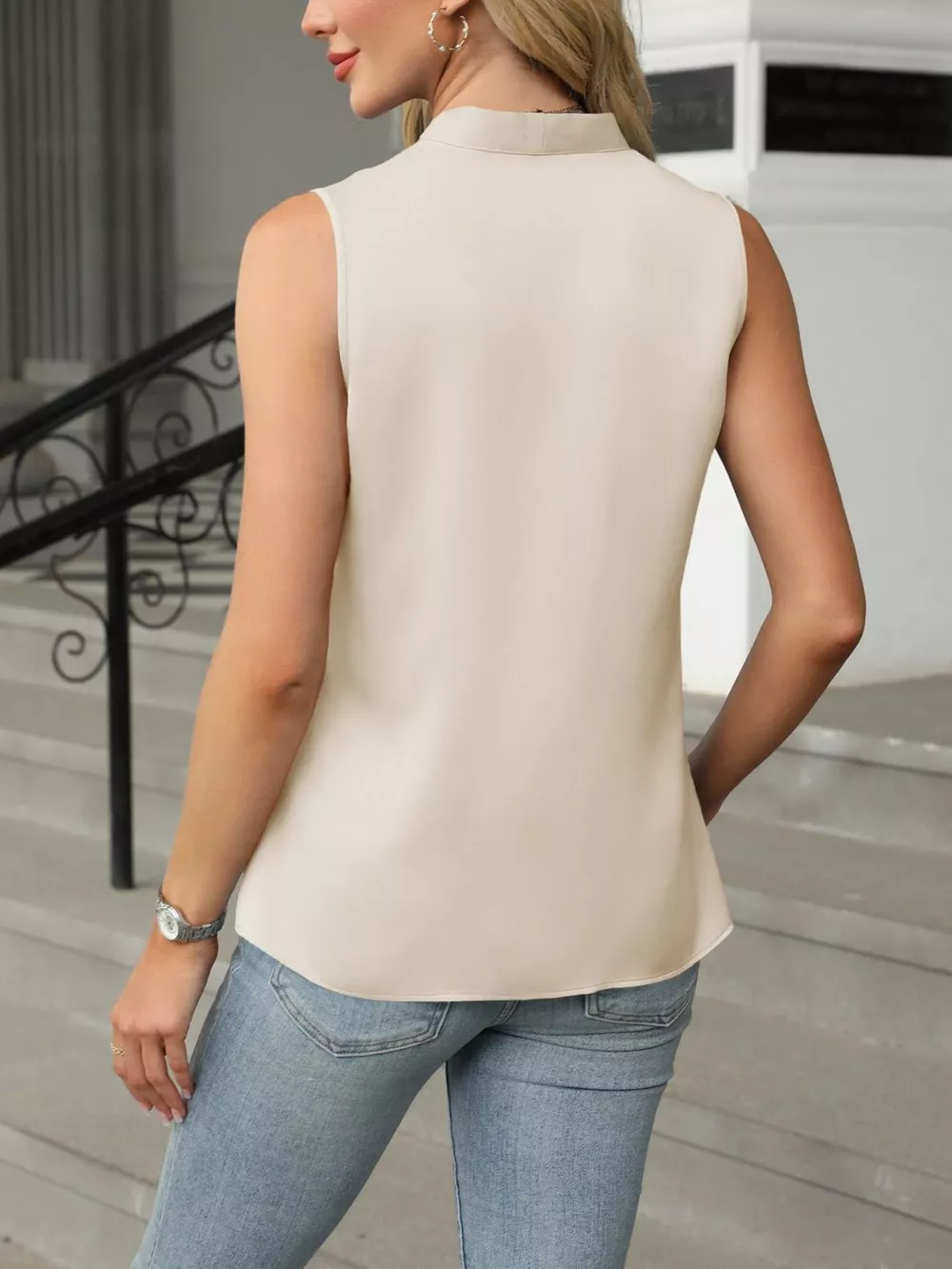 V-Neck Satin Tank, image 16
