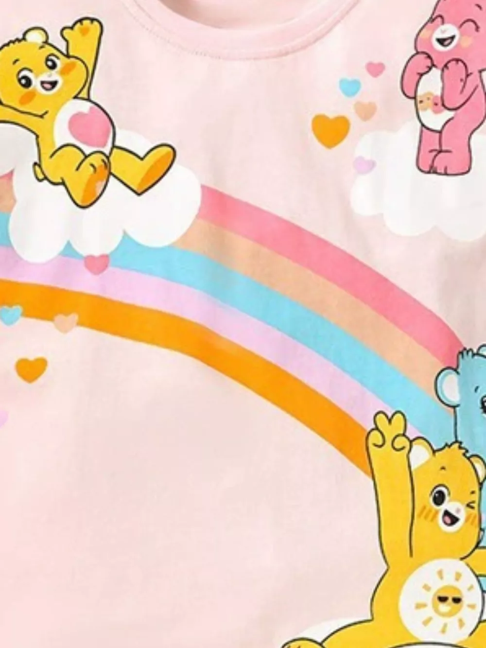 Children's Bears Rainbow Graphic Round Neck T-Shirt, image 3