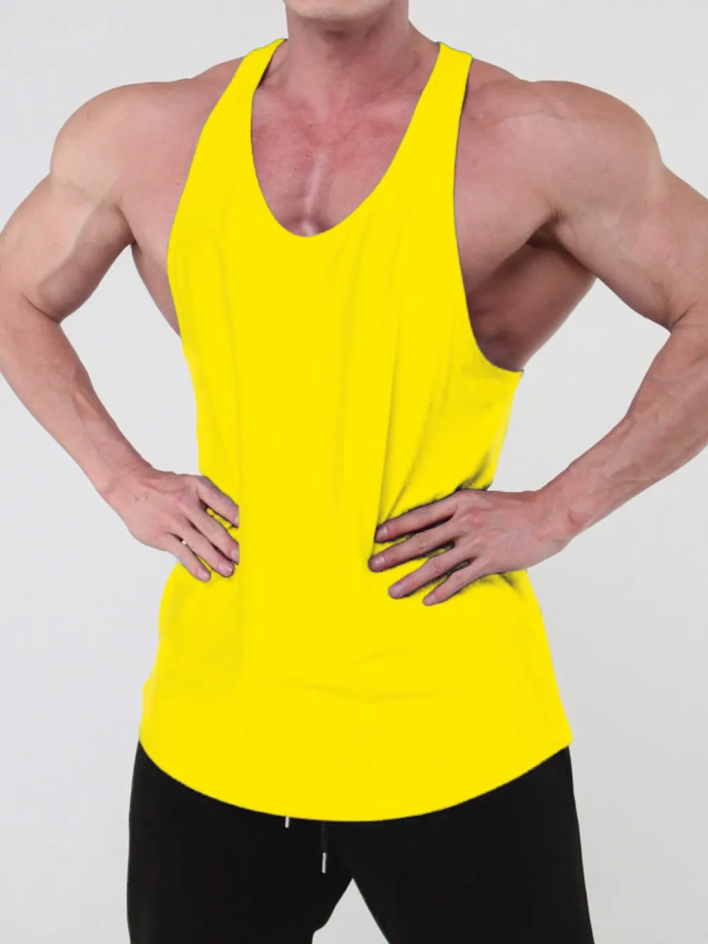 Men's Plus Size Round Neck Racerback Tank, image 11
