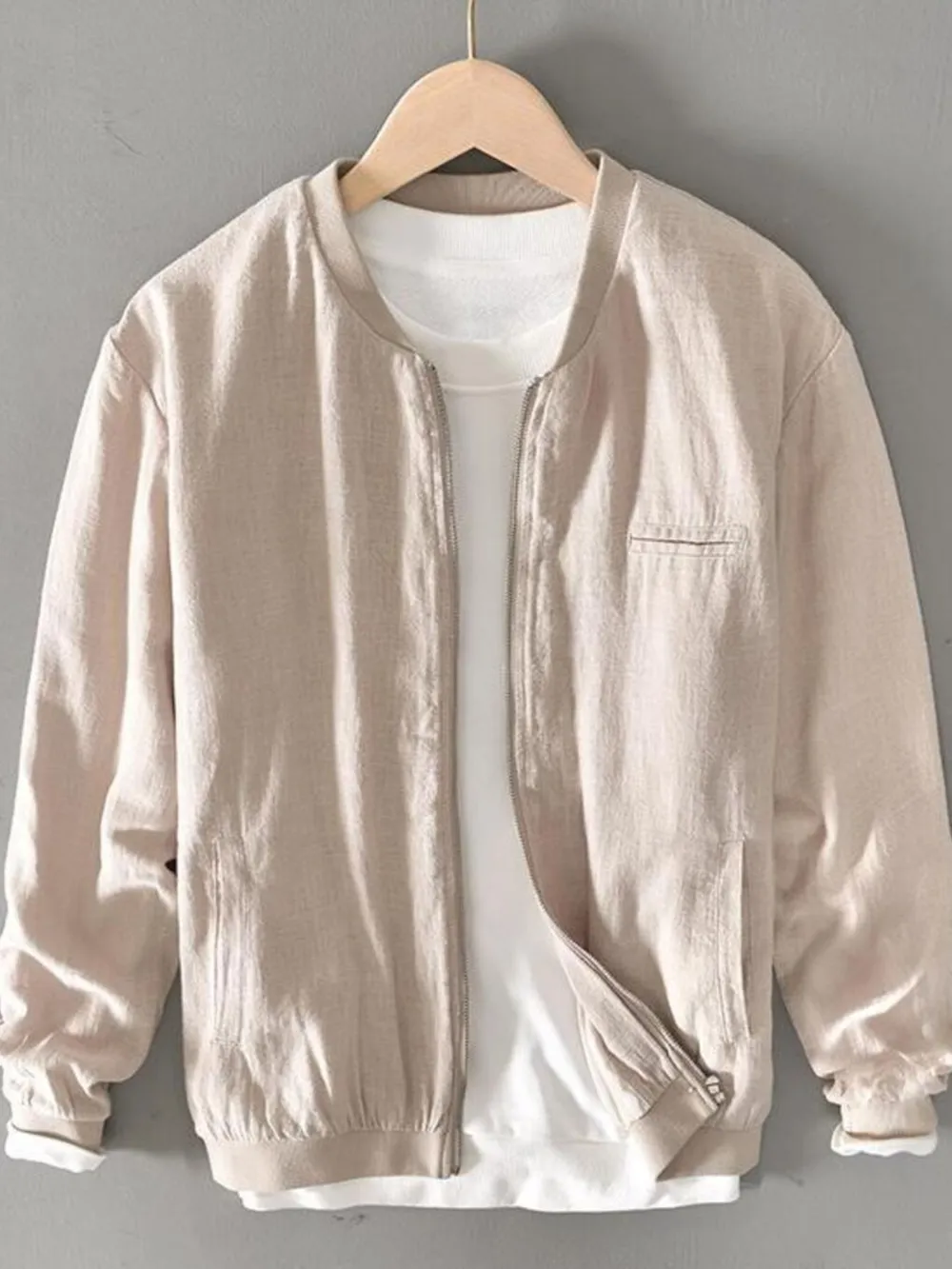 Men's Plus Size Zip Up Long Sleeve Jacket, image 9
