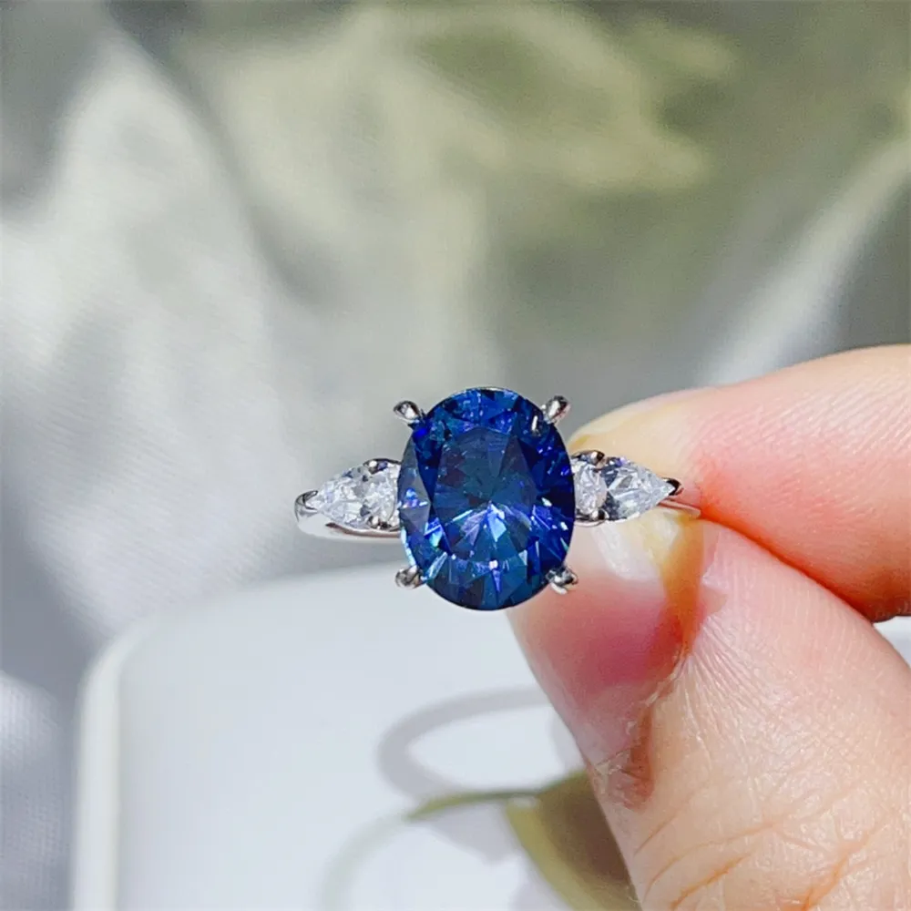 3 Carat Moissanite 925 Sterling Silver Ring, image 2
