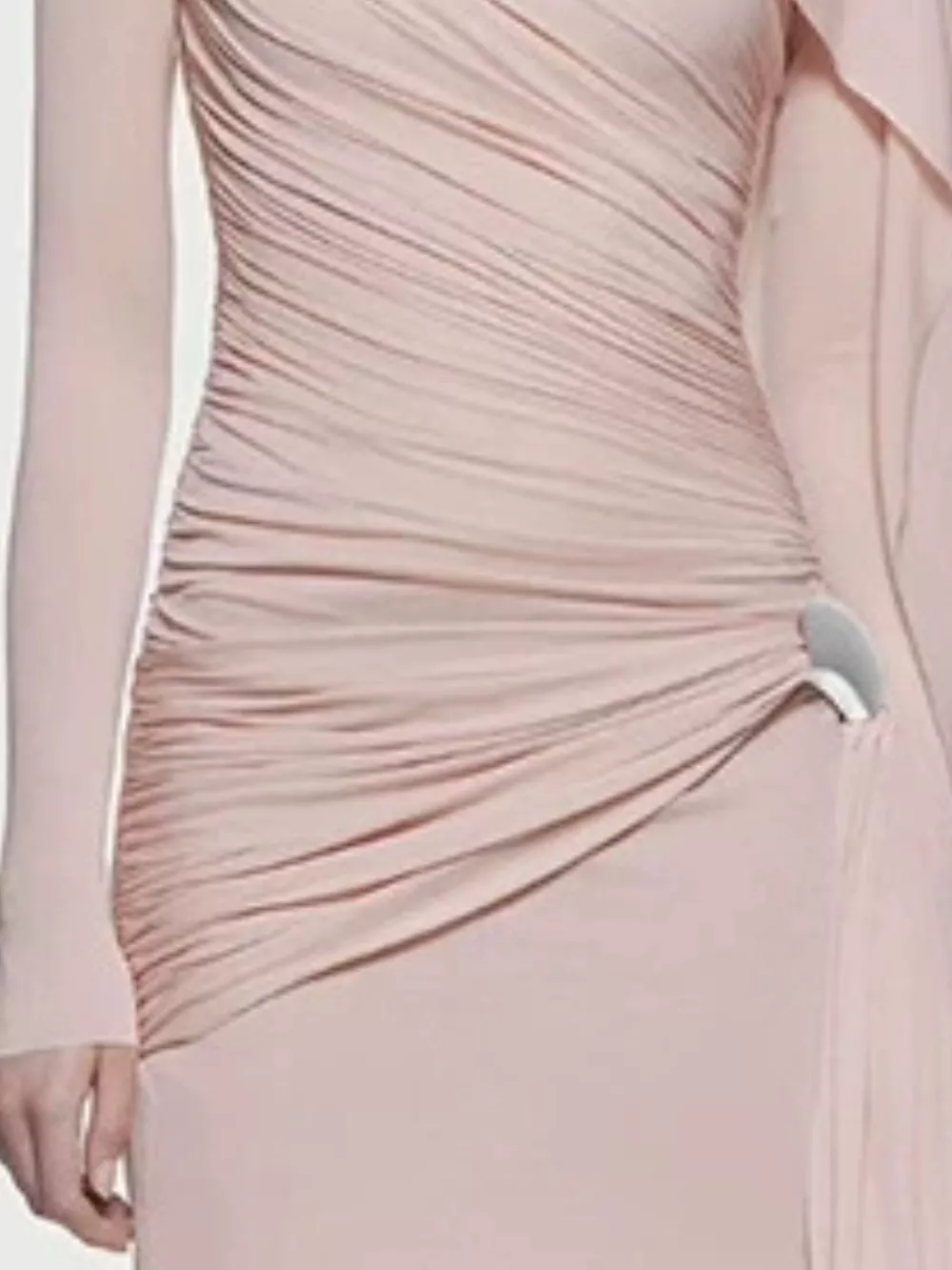 Ruched Draped Long Sleeve Maxi Dress, image 6