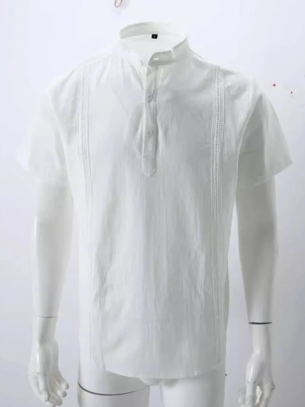 Men's Full Size Button Detail Short Sleeve Shirt Plus Size, image 6