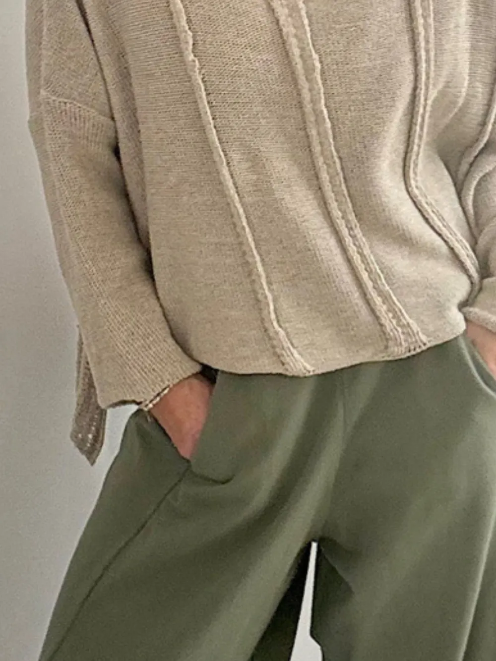 High-Low Drop Shoulder Sweater, image 13