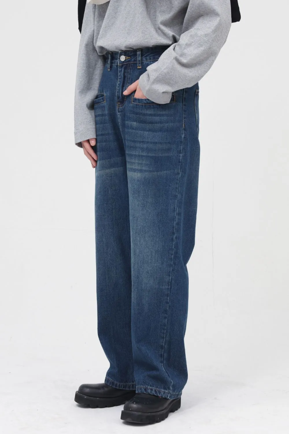 Front Pockets Baggy Jeans, image 3