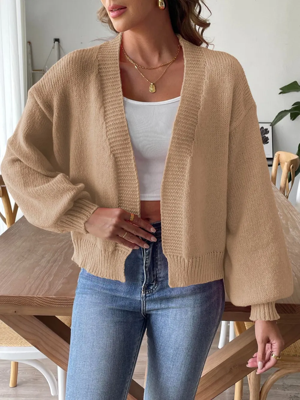 Open Front Long Sleeve Cardigan, image 13