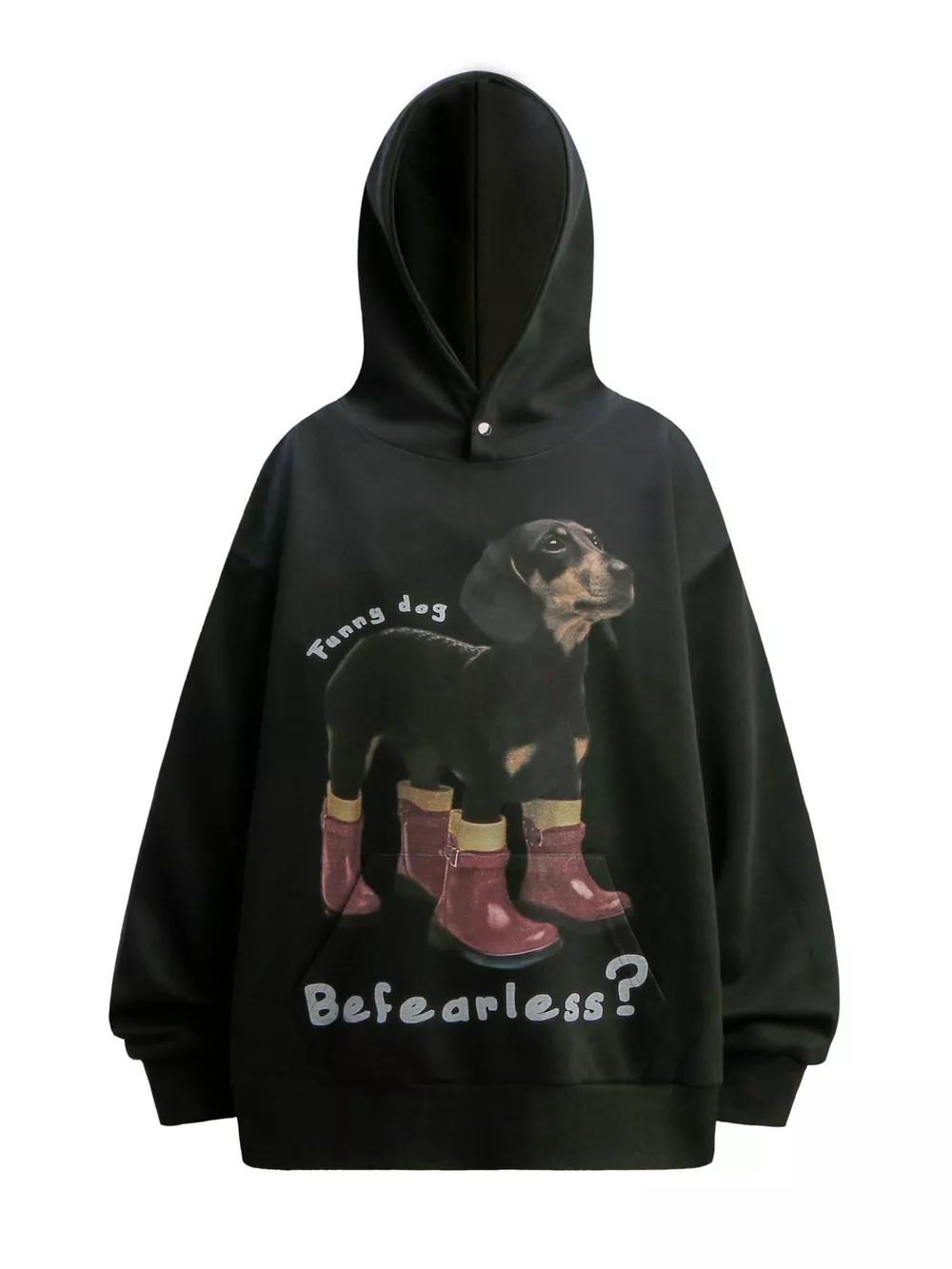 Men's Dog Graphic Long Sleeve Hoodie, image 2