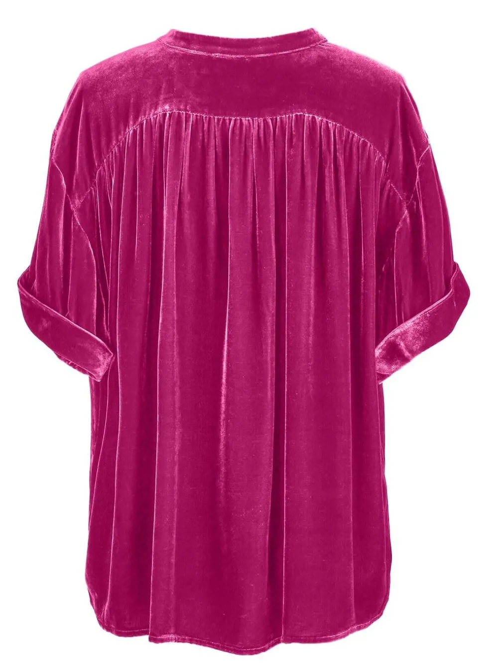Ruched Round Neck Short Sleeve Shirt, image 12