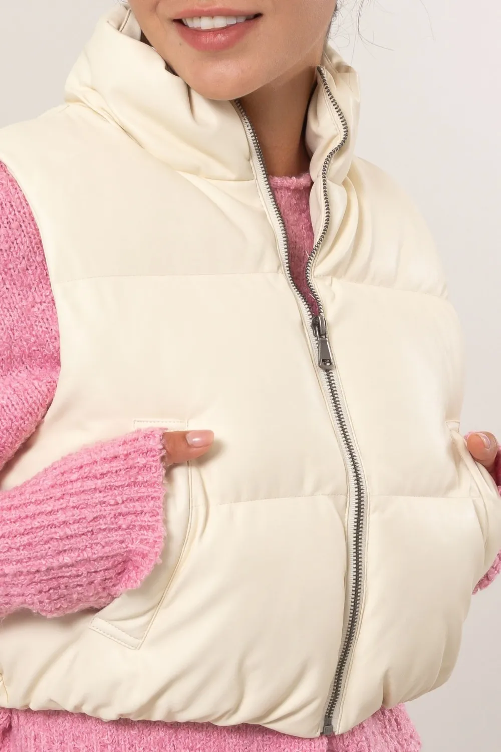Pocketed Solid Vest Coat, image 5