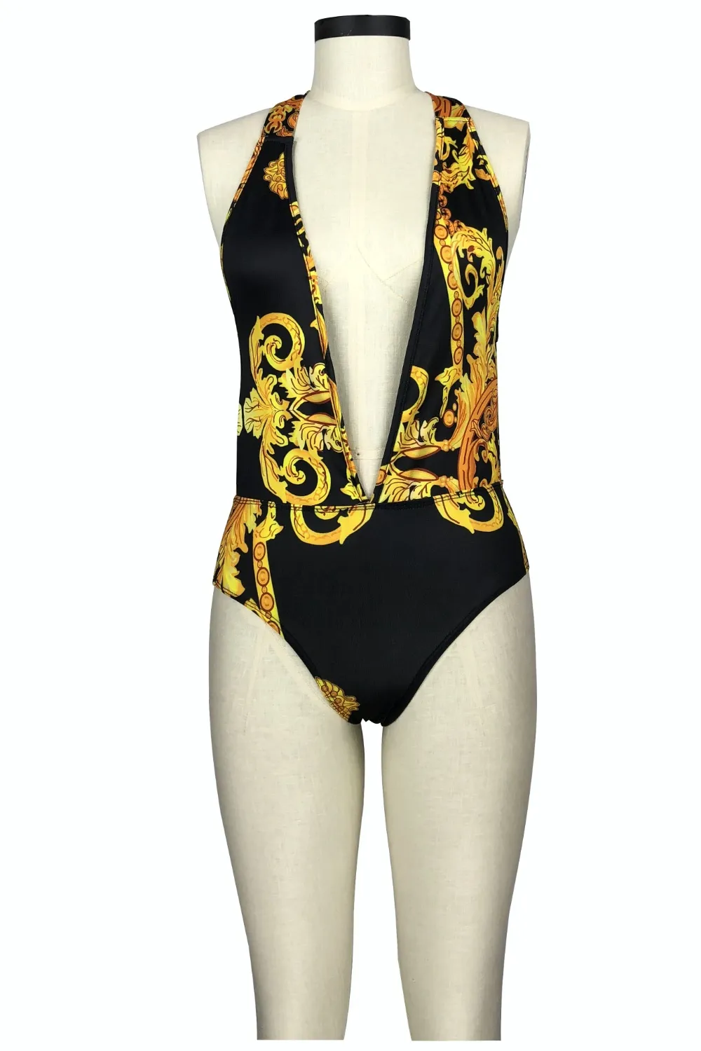 Printed Plunge One-Piece and Cover Up Swim Set, image 8