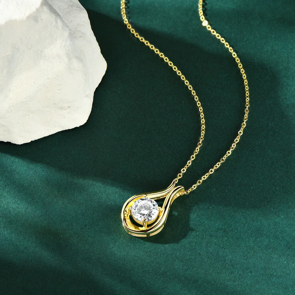 2 Carat Moissanite 925 Sterling Silver Pendant Necklace, image 8