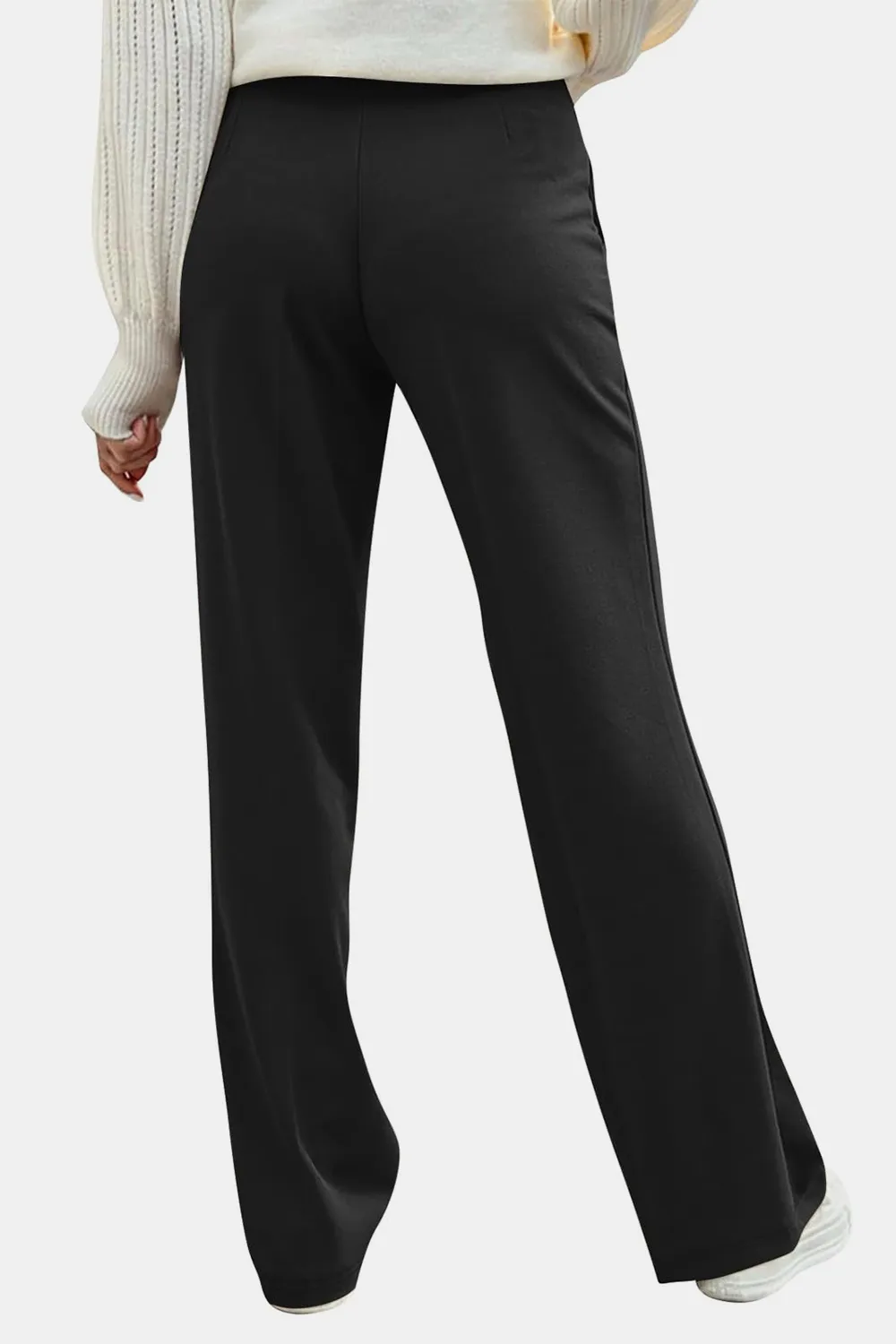 Decorative Button High Rise Pants, image 4