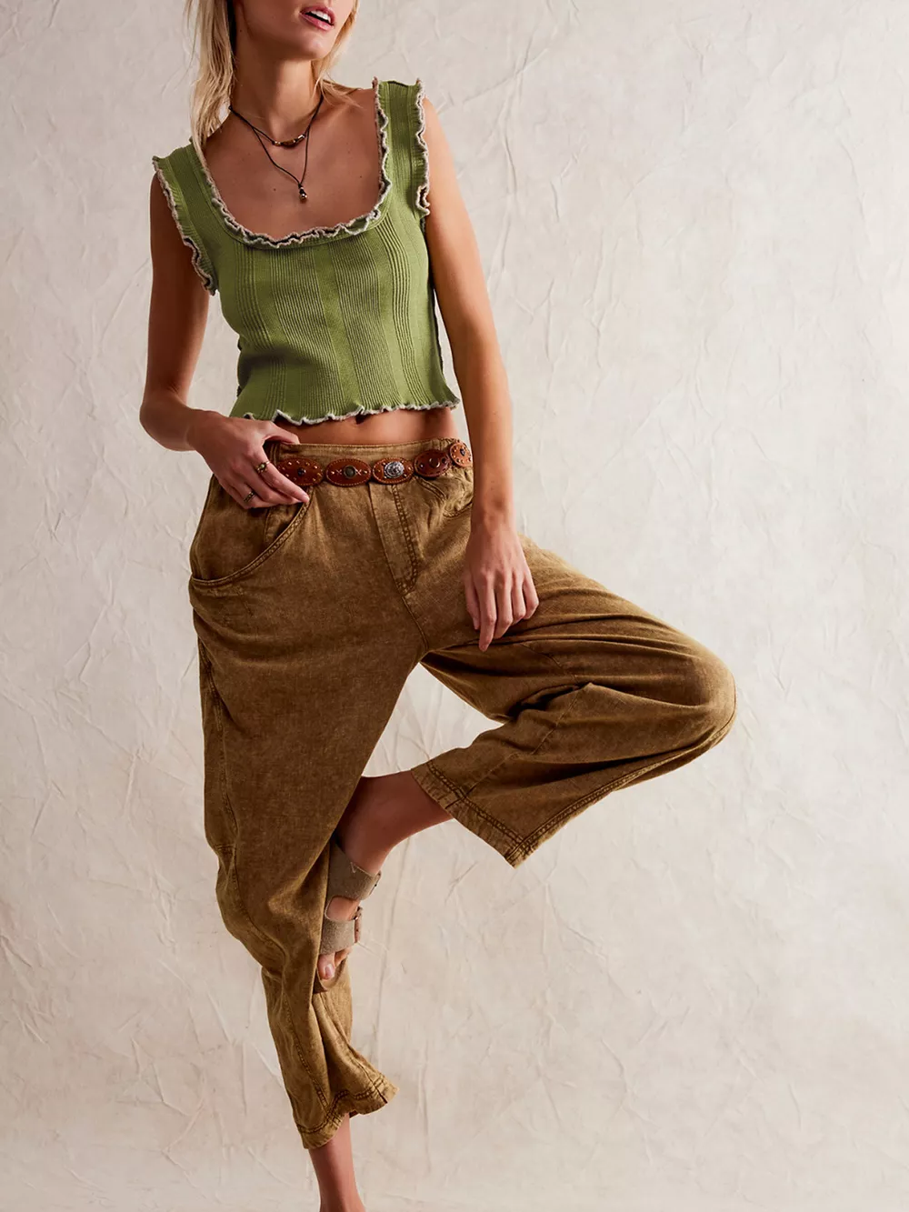 Lettuce Trim Square Neck Tank, image 10