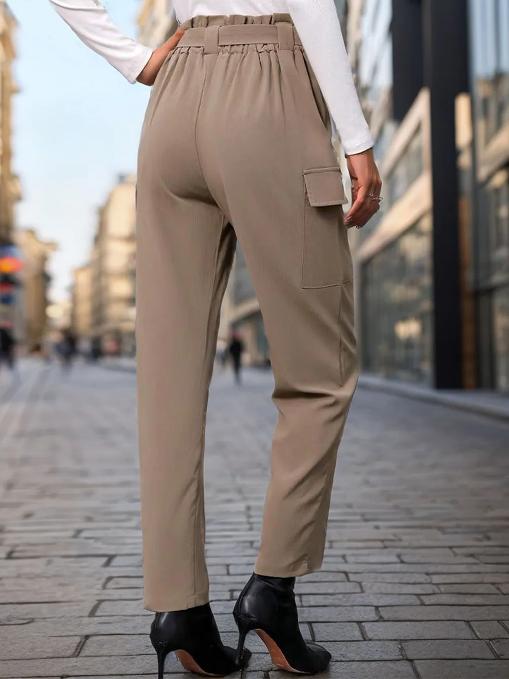 High Waist Straight Pants, image 2