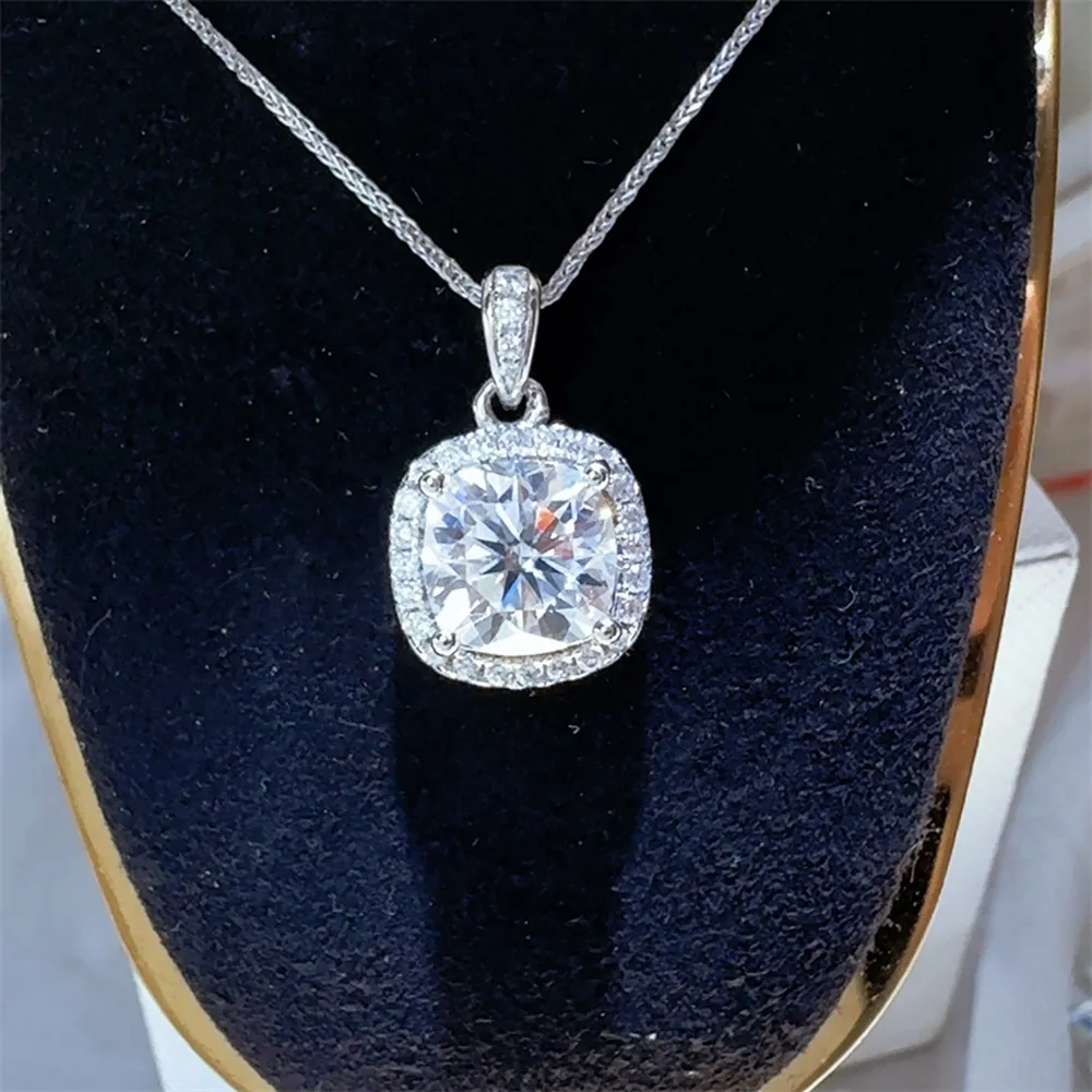 5 Carat Moissanite 925 Sterling Silver Necklace