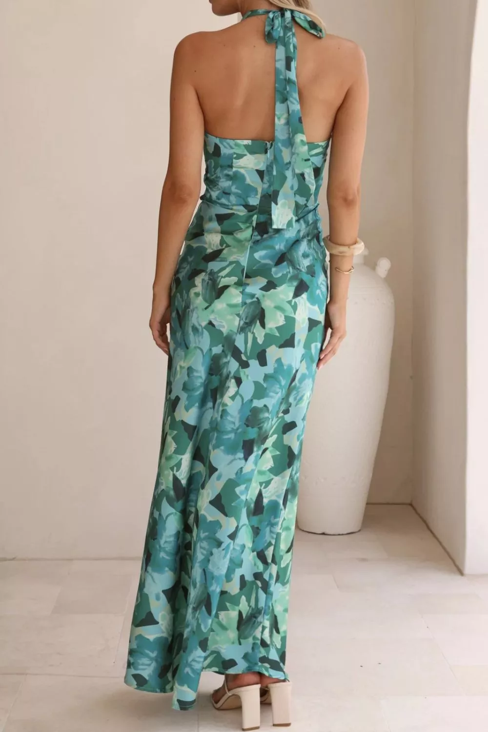 Floral Print Halter Neck Maxi Dress, image 23