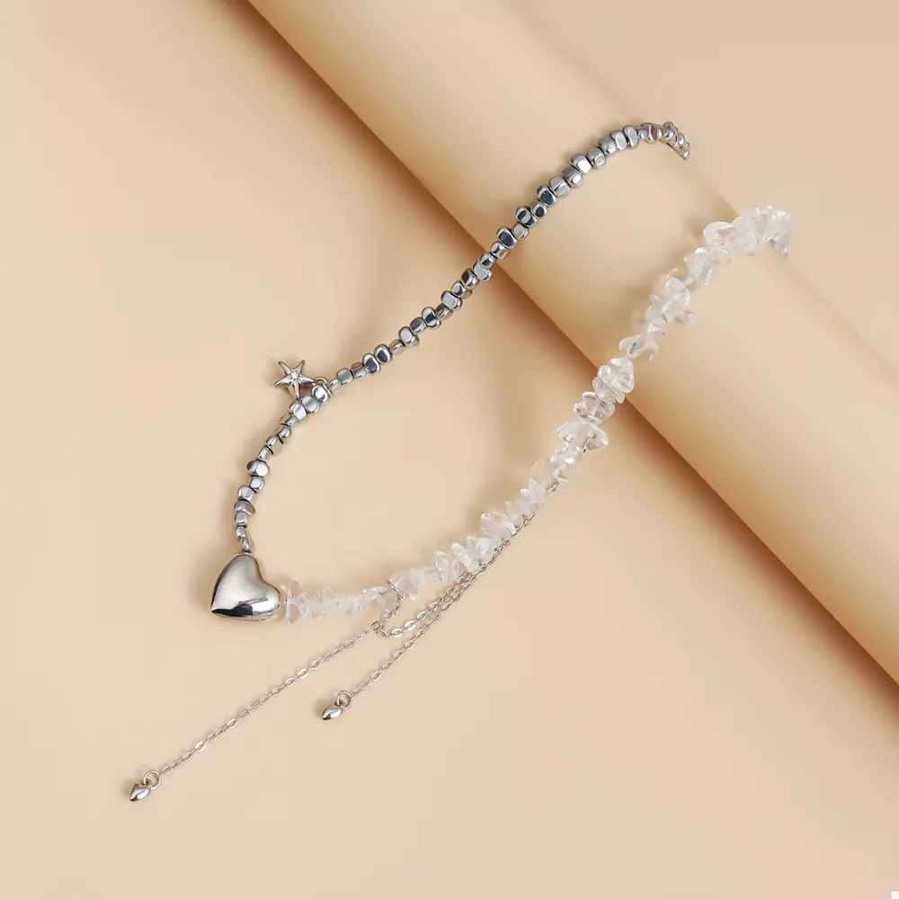 Silver-Plated Minimalist Heart Necklace, image 4