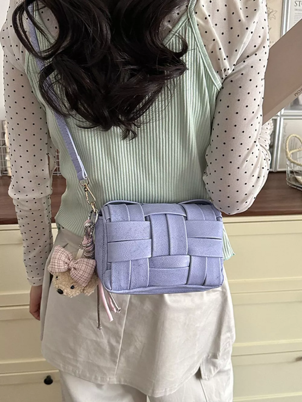 Woven Texture Crossbody Bag, image 6