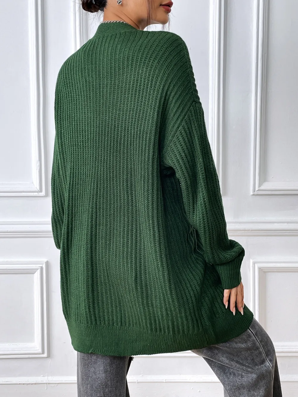 Open Front Long Sleeve Cardigan, image 2