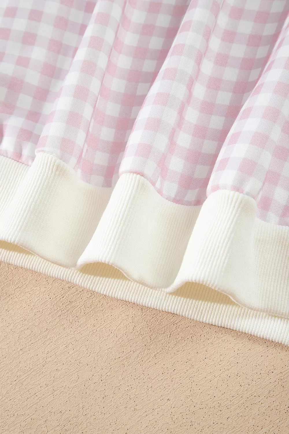 Gingham Long Sleeve Sweatshirt and Shorts Set, image 10