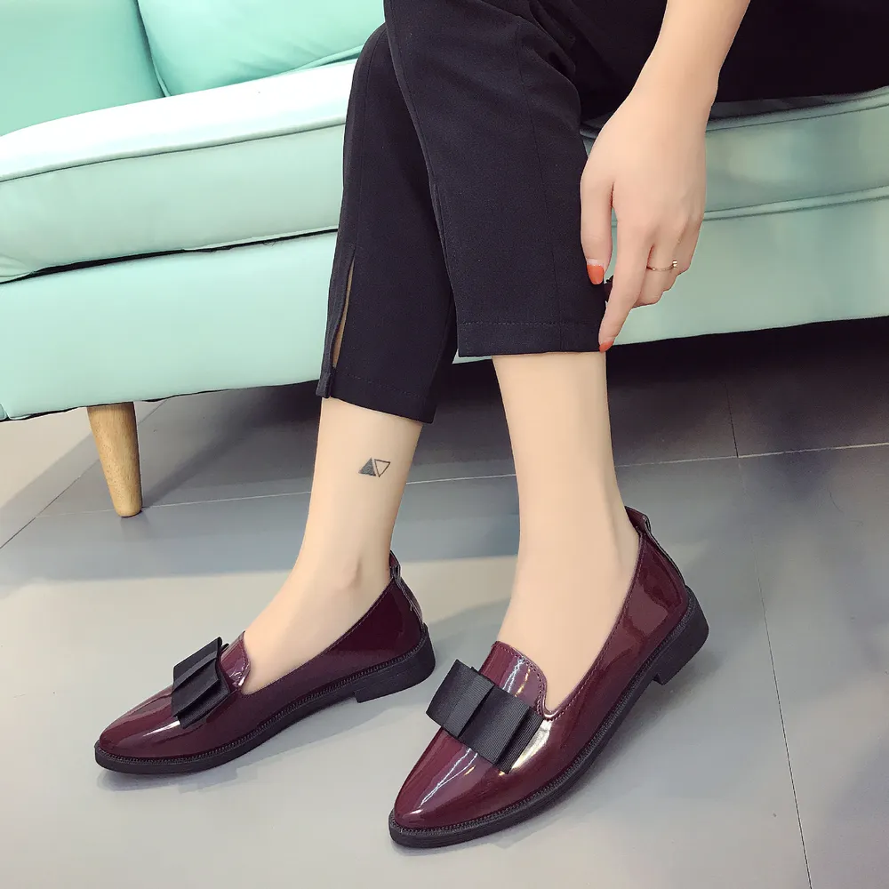 Point Toe Loafers with Bow, image 3