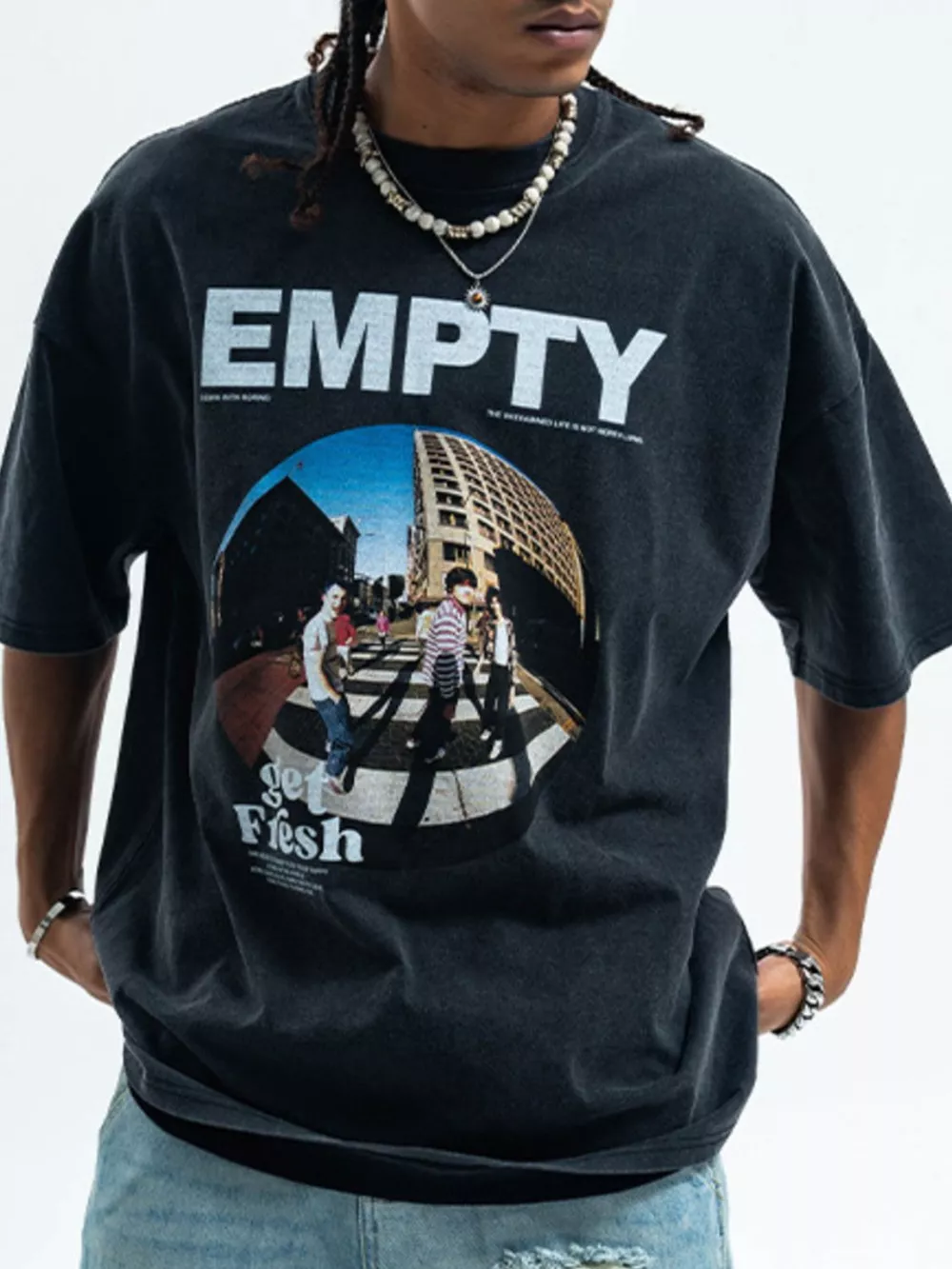 Men's Graphic Round Neck Short Sleeve T-Shirt, image 2