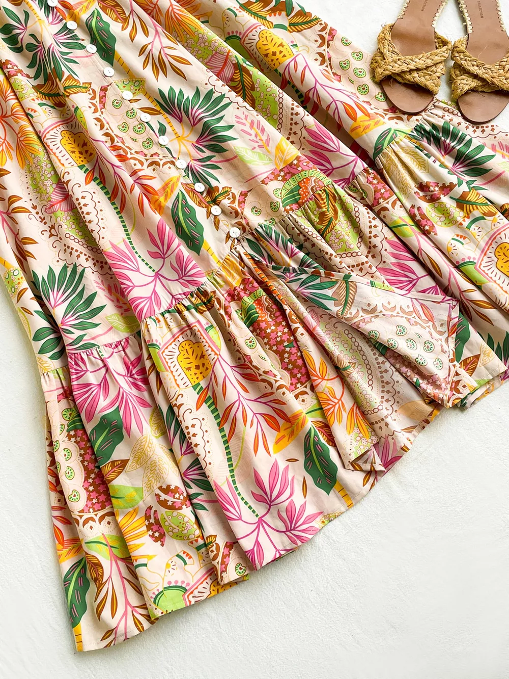 Floral Print Ruffle Hem Skirt, image 3