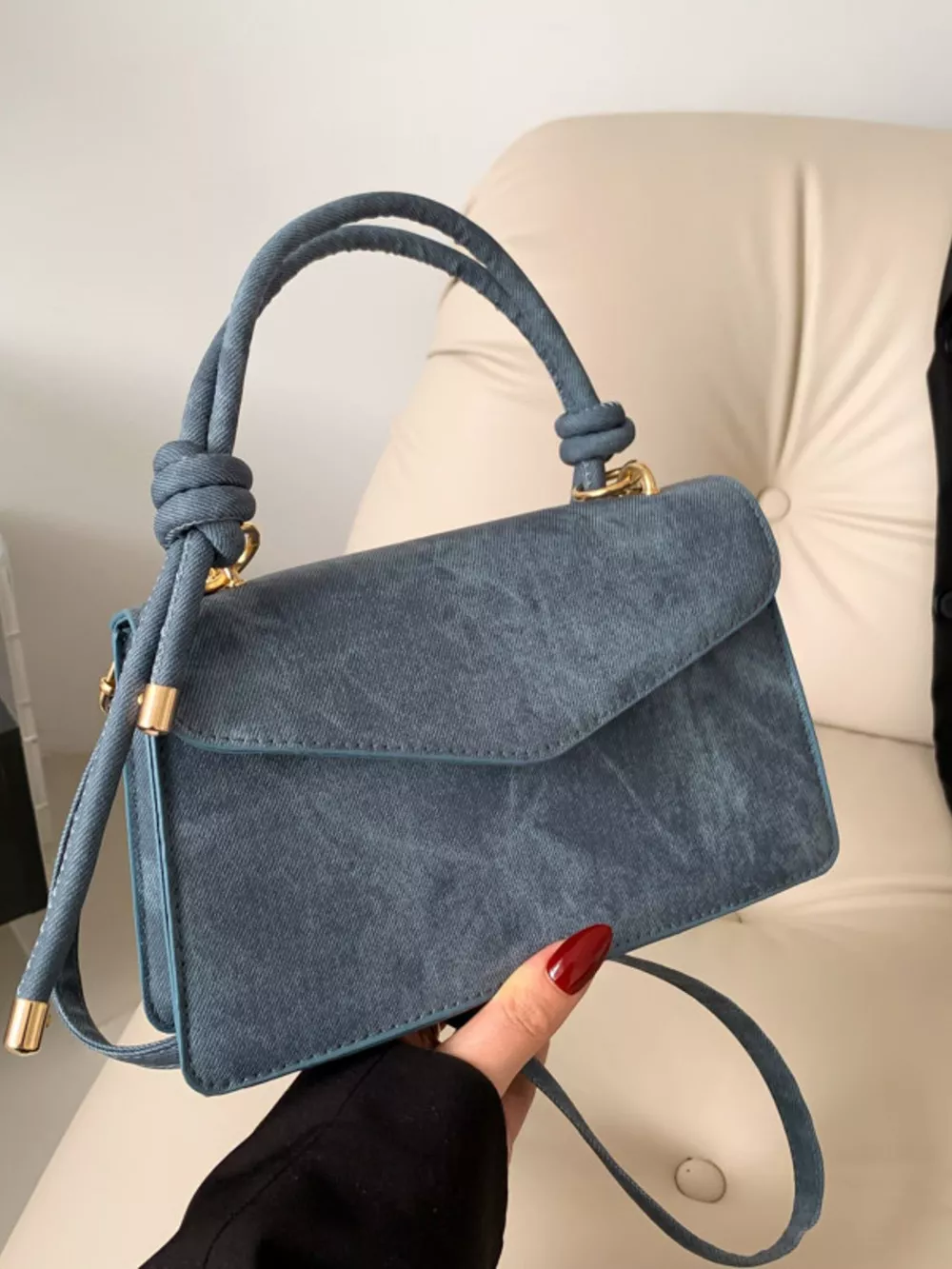 Flap Crossbody Bag with Top Handle, image 19