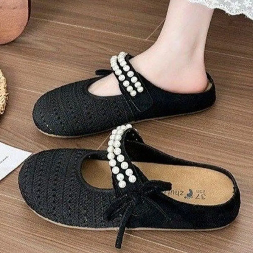 Hollow Out Round Toe Flat Slip-Ons, image 9
