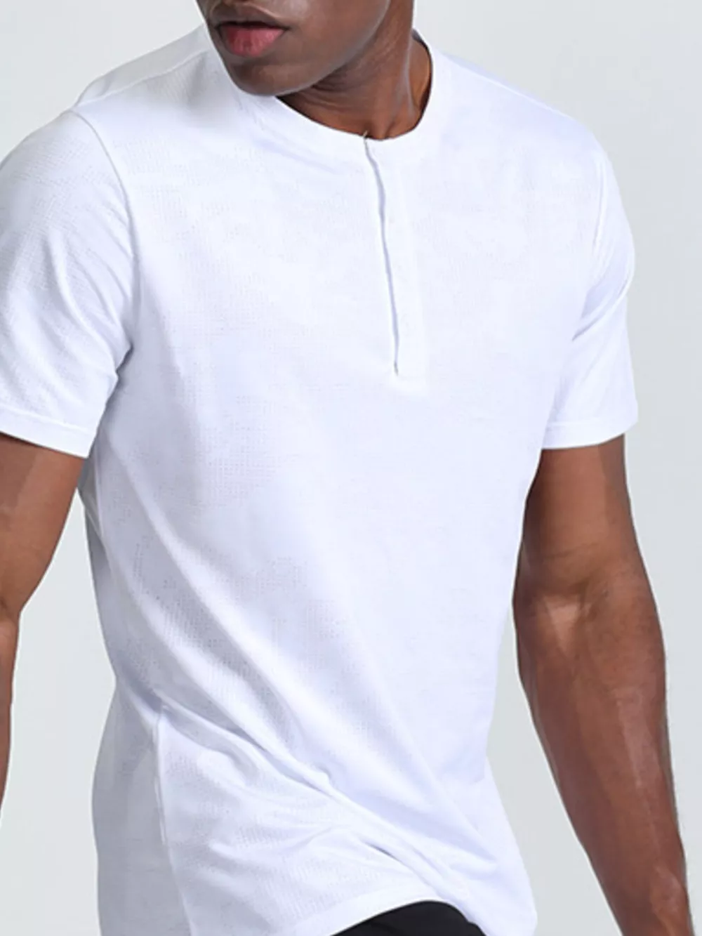 Men's Plus Size Lightweight Henley Active T-Shirt, image 3